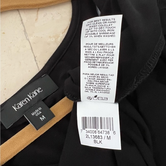 Karen Kane Black Midi Dress Day to Evening Travel - Picture 3 of 7